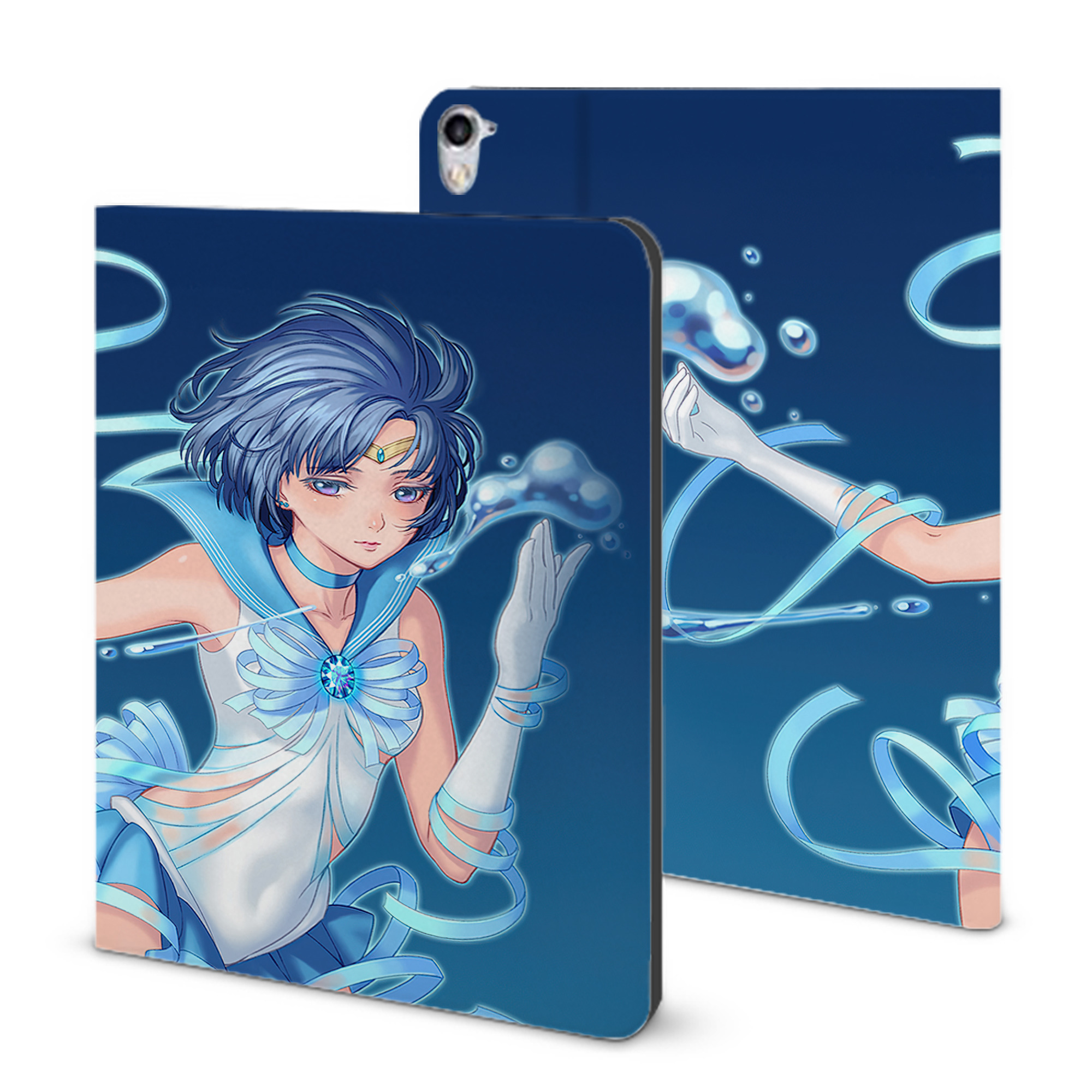 （画像用） 美少女戦士セーラームーン Sailor Moon IPad ケース ブック型 PUレザー TPU 耐衝撃 軽量 薄型 ペン収納なし 全面保護 IPad 各モデル対応